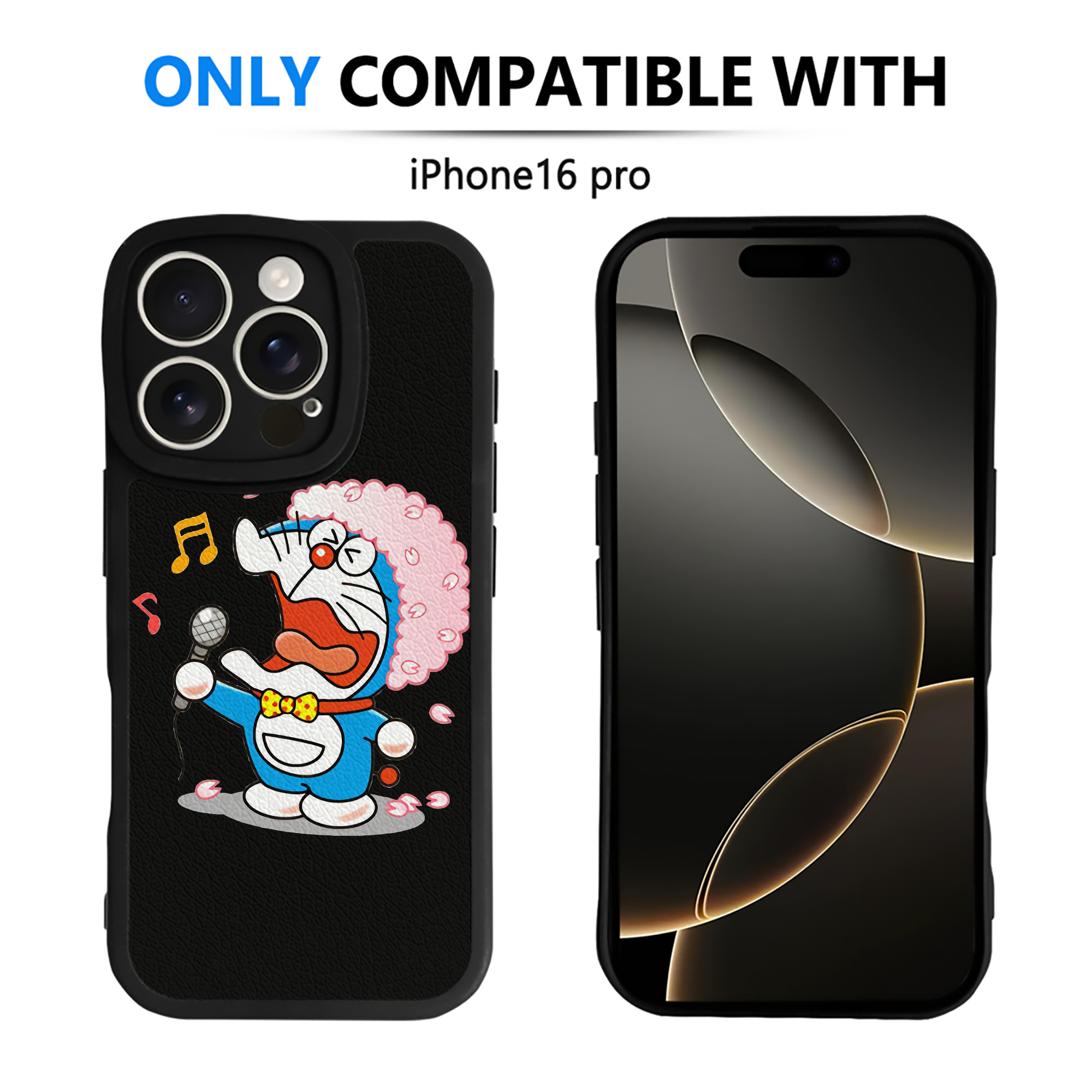 （画像用） ドラえもん Doraemon 【iPhone 16シリーズ対応】シリコンスマホケース（レザー調） 材質：シリコン